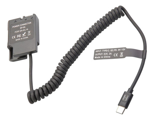 Adaptador De Corriente En-el14 Batería Ficticia Para D3100