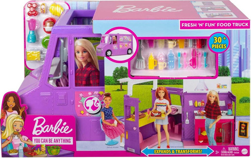 Set Food Truck Barbie Mattel Gmw07 Muñeca Accesorios Cocina