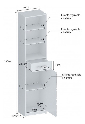 Imagen 5 de 7 de Despensero Con Puerta Baja G14 Rack