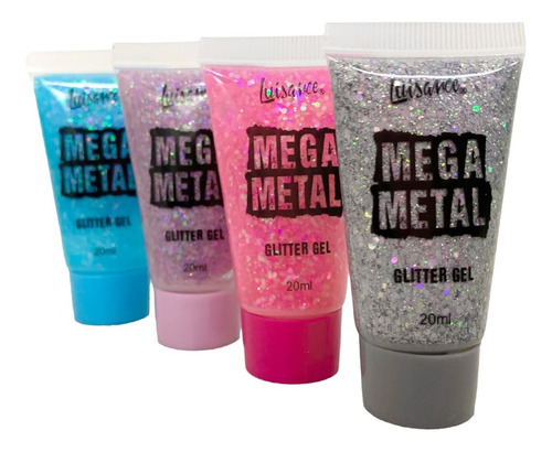 Kit 4 Bisnagas Glitter Gel Rosto E Corpo Bloquinho Carnaval