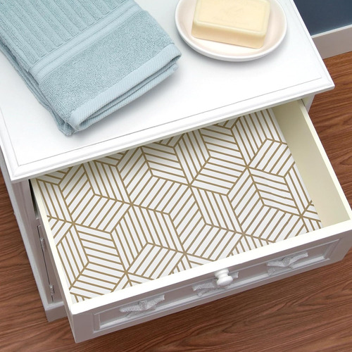 Papel Pintado Hexágono Geométrico Wenmer 17.71 Inchx118 I...