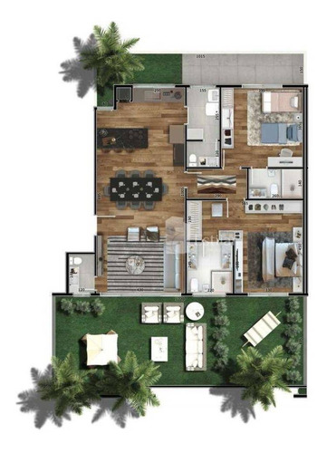 Imagem 6 de 14 de Apartamento Garden 02 Suítes E 02 Vagas No Juvevê, Curitiba - Gd0473