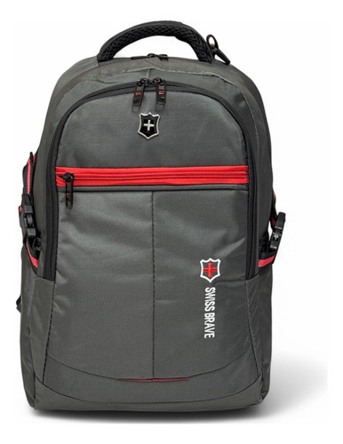 Mochila Backpack Uso Rudo Para Viaje Con Mecanismo Antirrobo Para Laptop 15.6 Pulgadas Con Usb Mochila Escolar Impermeable Deportiva Gris Oscuro