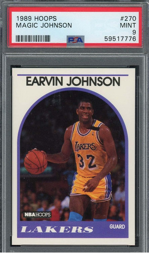 Tarjeta De Baloncesto Magic Johnson 1989 Hoops 270 Grado Psa