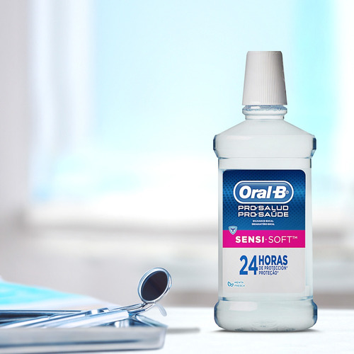 Imagen 2 de 8 de Enjuague Bucal Oral-b Pro-salud Sensi Soft 500 Ml