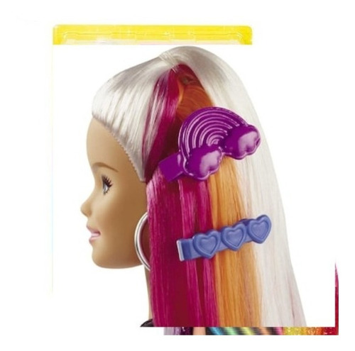 Imagen 3 de 8 de Barbie Peinado De Arcoíris Brillante Muñeca Barbie Original