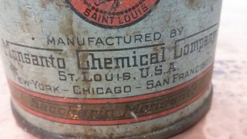 Antigua Lata De Monsanto Años 20 Coleccionable Muy Rara!! (Usado)