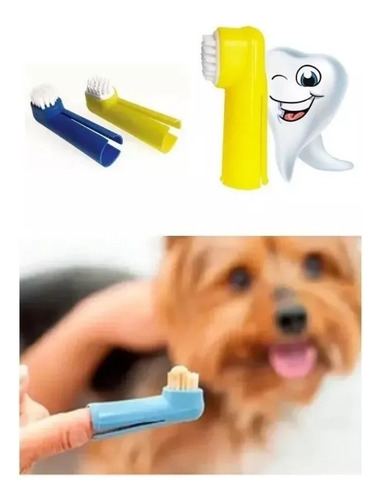 Cepillo De Dientes Y Masajeador Dedal Para Perros Y Gatos