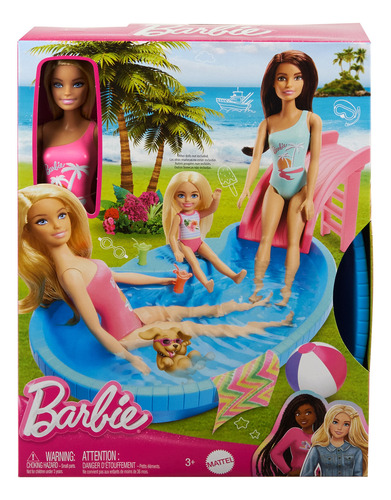 Barbie Set De Juego Alberca Glam Con Muñeca Multicolor