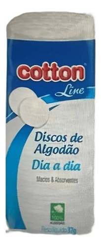 Discos De Algodão Cotton Line 37g Remover Maquiagem Diário