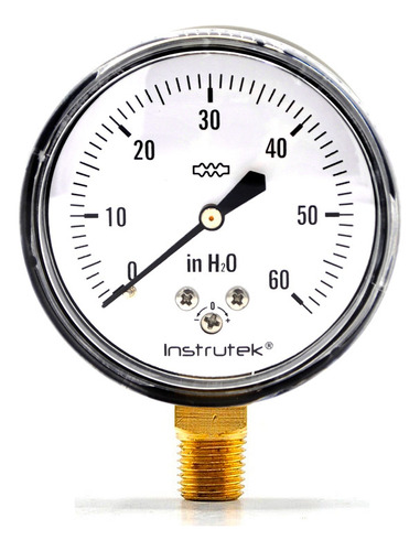 Manómetro 60 In H2o Para Gas Lp Y Natural Baja Presión