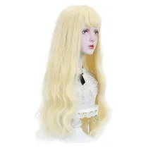 Comprar Styler Long Blonde Sintético Wig Con Bangs - Natural Kl7jk