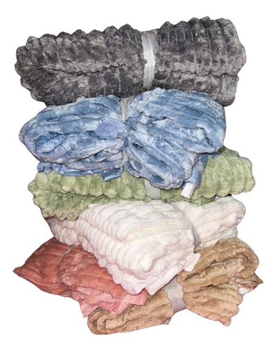 Manta Cubrecama Felpa 2 1/2 Plazas Goldsun Gris Oscuro