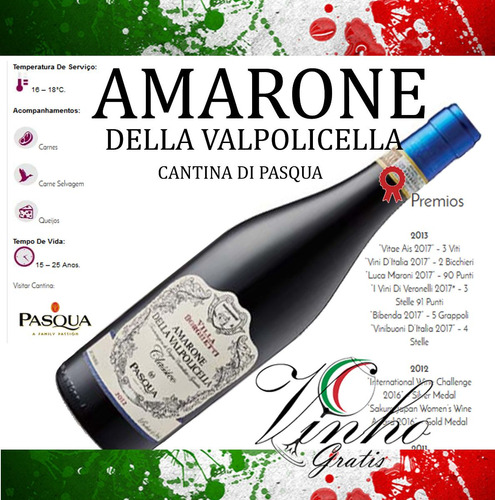 Vinho Italiano Amarone Della Valpolicella Classico 2014