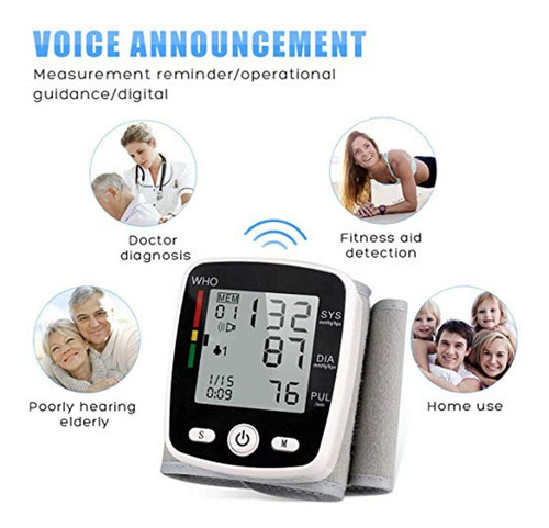 Wrist Rechargeable Blood Pressure Monitor Ck-w355 Usb