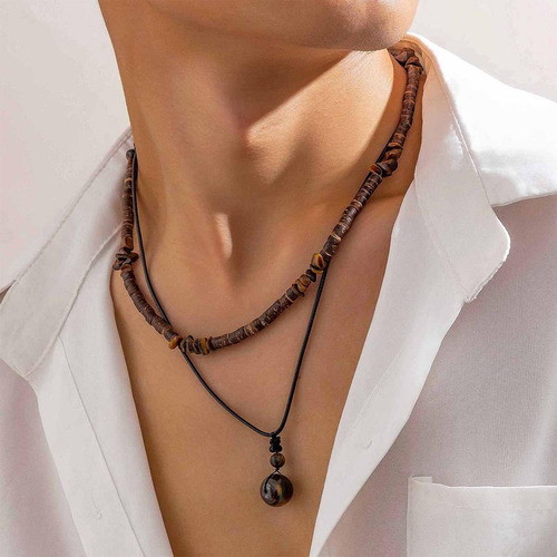 Collar De Concha De Puka Para Hombre, Gargantilla De Concha