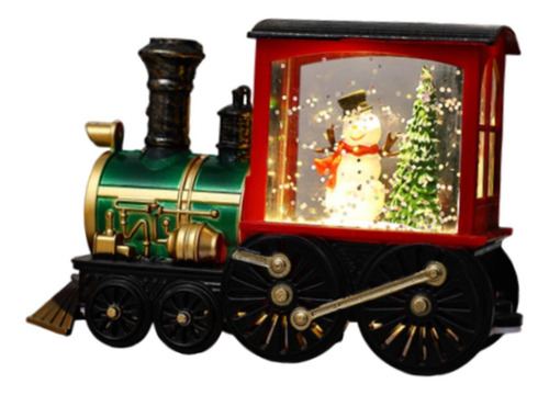 Adorno Navideño Con Forma De Tren Muñeco De Nieve Rojo