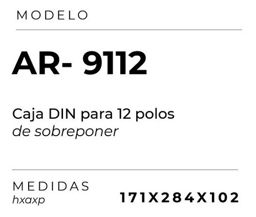 Imagen 4 de 6 de Gabinete Tablero Caja Din Termica 12 Polos Exterior Variplas