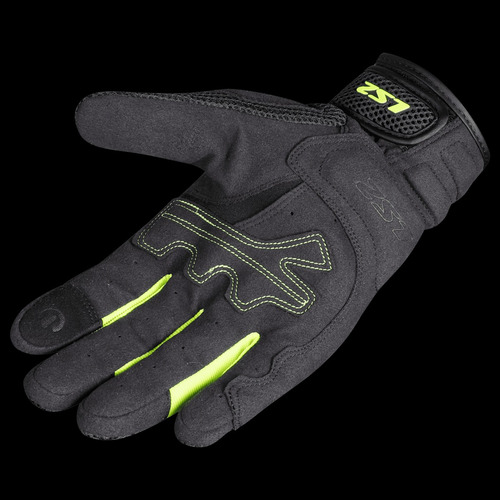 Guantes Moto Ls2 Kubra Verano Hombre Protecciones Touch Rpm Color Amarillo Talle Xl