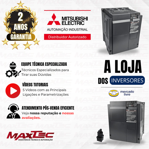 Inversor De Frequência Mitsubishi 20cv 380v Trifásicos E840