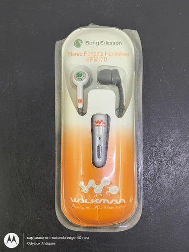 Audífonos Manos Libres Sony Ericsson Hpm-70 En Blister Blanco