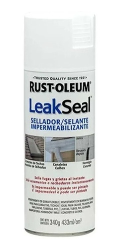 Aerosol Rust Oleum Leakseal Sellador Impermeabilizante Rex Color Blanco