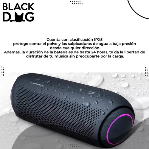  LG XBOOM Go Altavoz Bluetooth portátil PL7 - Iluminación LED y  batería de hasta 24 horas, color negro : Electrónica