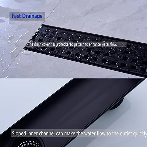Drenaje De Piso Rectangular Para Ducha De Baño Lineal De 16