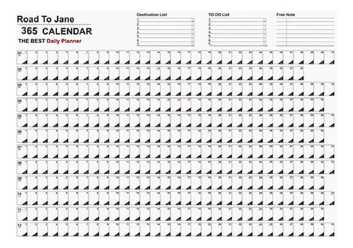 ( Planificador De Calendario Anual Para Colgar En La Pared,