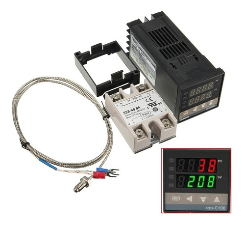 Termostato Controlador De Temperatura Pid Rex-c100 0-400°c