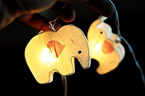 Thai Decorated Bateria Aa 20 Led Lampara Elefante Zoologico