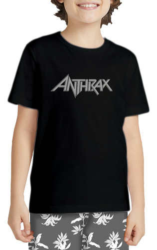 Camiseta Infantil Banda Anthrax Thrash Metal Madhouse 2