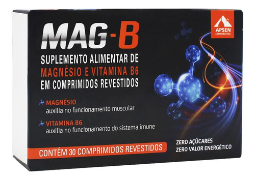 Mag-b Suplemento Alimentar C/30 Comprimidos Sem Sabor