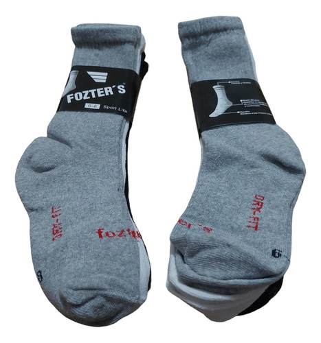 Fozters Calceta Deportiva Algodón Infantil 12 Pares
