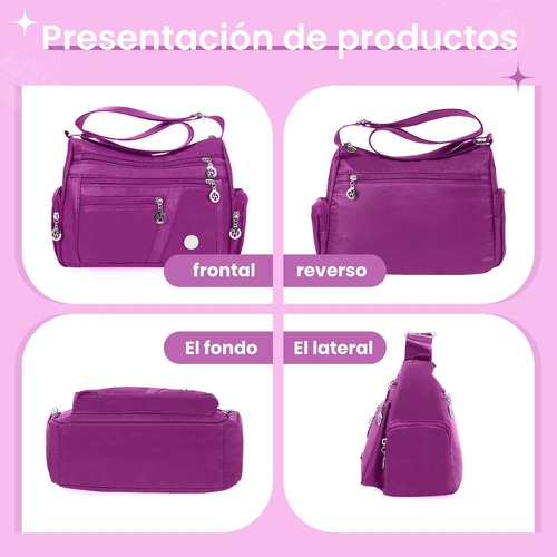 Y Bolsa Impermeable Dama Mujer Mochila Mariconera Cruzada