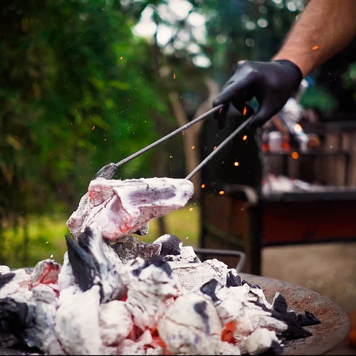 Pinza Para Carbón Parrilla Asador Accesorio
