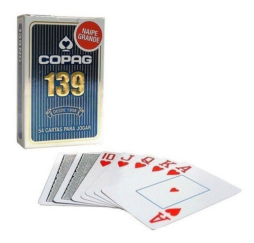 Imagem 4 de 7 de 6 Baralho Copag 139 Naipe Grande Original Atacado Oferta.