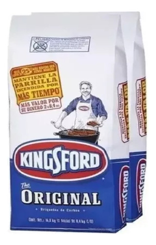 Briquetas Carbón Kingsford 2 Bolsas De 9.07 Kg Total 18.14