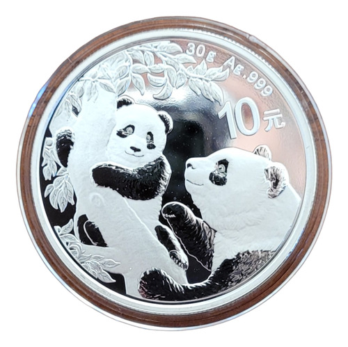 Moneda De Plata Panda Chino + Cápsula Y Certificado 2021 30g