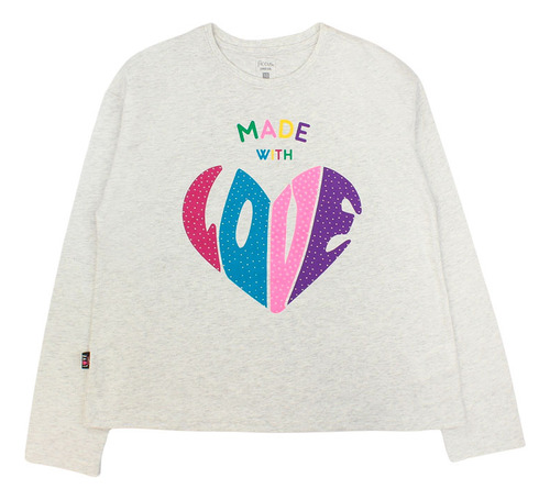Remera Niña Gris Melange 24917 Move Junior