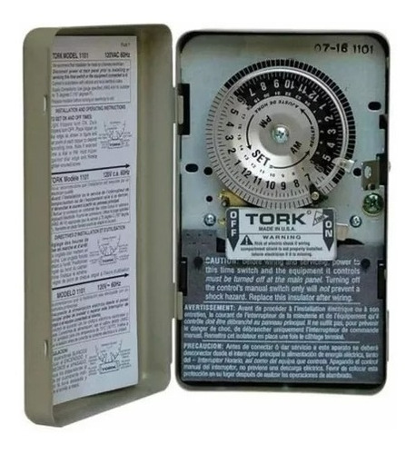 Interruptor Horario Para 24hrs 127v Modelo 1101p