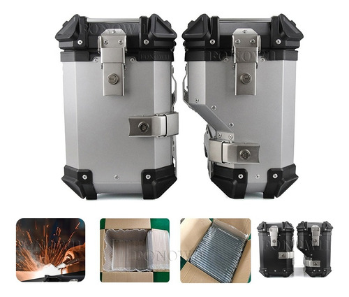 Caja Lateral De Equipaje Con Funda Para Llaves De Moto, 38l