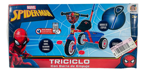 Triciclo Spiderman Multifuncional Apache Triciclo Bp-tsm Rojo - Azul