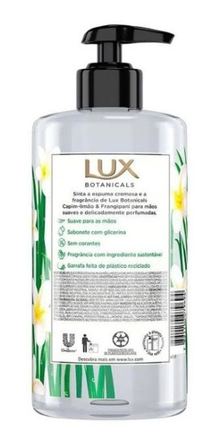 Imagem 2 de 2 de Sabonete Líquido Lux Capim Limão E Frangipani 500ml
