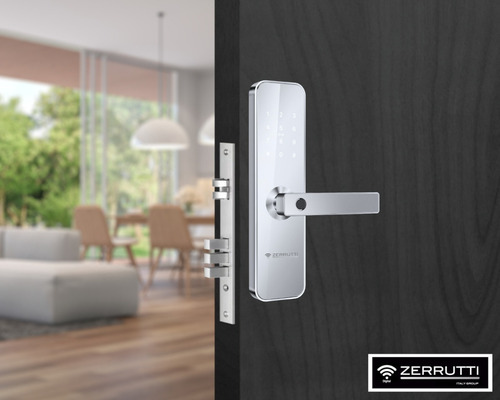 Imagen 3 de 6 de Cerradura Digital Inteligente Zerrutti Ze 8010 Blanco/silver