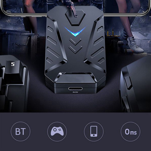 Adaptador Portátil Para Juegos Móviles, Teclado Y Ratón, Con