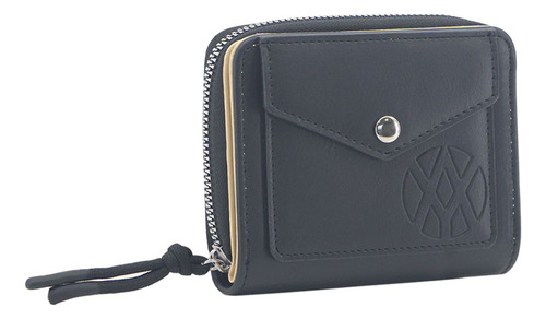 Billetera Amayra Chiquita Práctica Simil Cuero Color Negro 67.b973