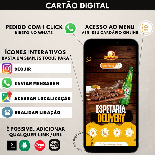 Cardápio Espetinho - Digital E Folha A4 P/ Impressão + Bônus