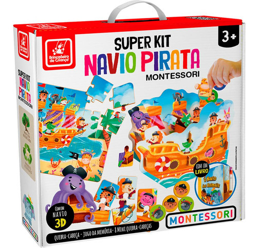 Super Kit Navio Pirata Montessori Brincadeira De Criança 3