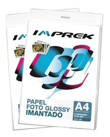 Papel Imantado Brillo A4 Glossy Magnetico Imprek Iman